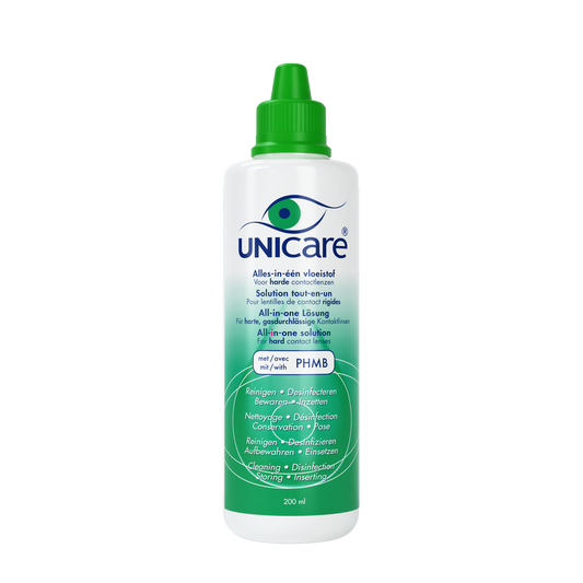 Unicare - Alles-in-een lenzenvloeistof voor harde contactlenzen - 200ml