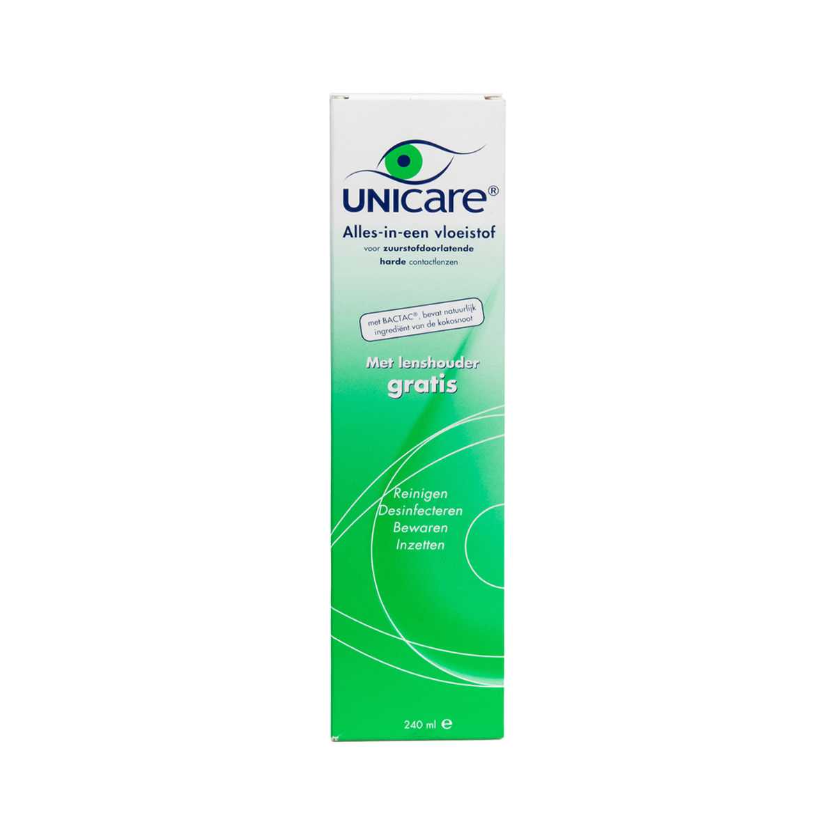 Unicare - Alles-in-een lenzenvloeistof voor harde contactlenzen - 240ml