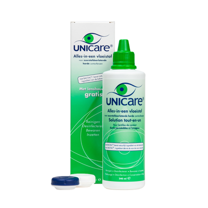 Unicare - Alles-in-een lenzenvloeistof voor harde contactlenzen - 240ml